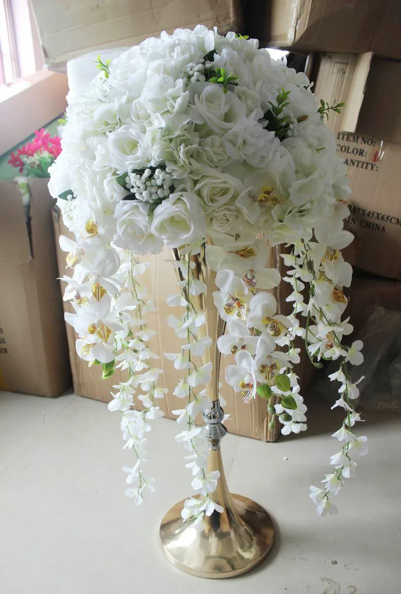 SPR 50cm high quality new style 4pcs/lot wedding road lead artificial wedding table flower ball centerpiece decoration