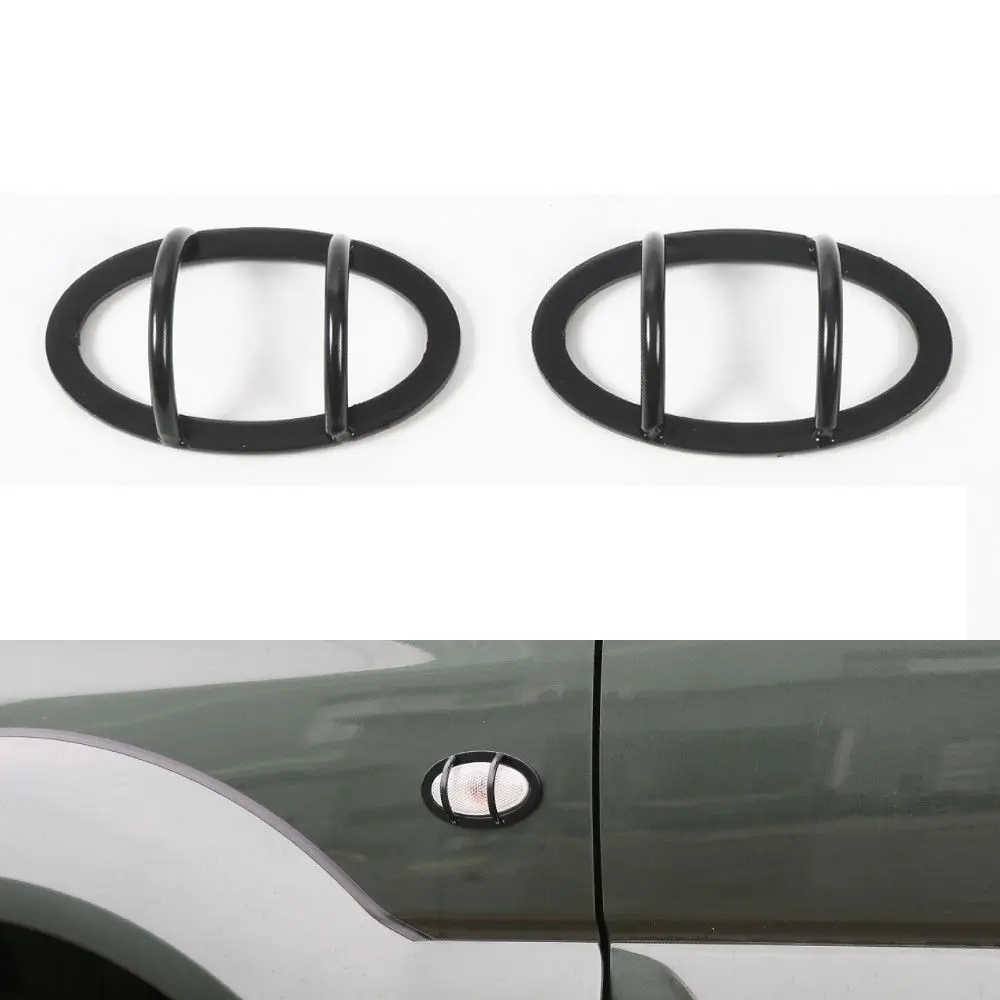 

Metal Side Fender Turn Signal Light Cover Trim Anti-collision Lamp Guards Frame Car-Styling Accessories For Suzuki Jimny 2012-15