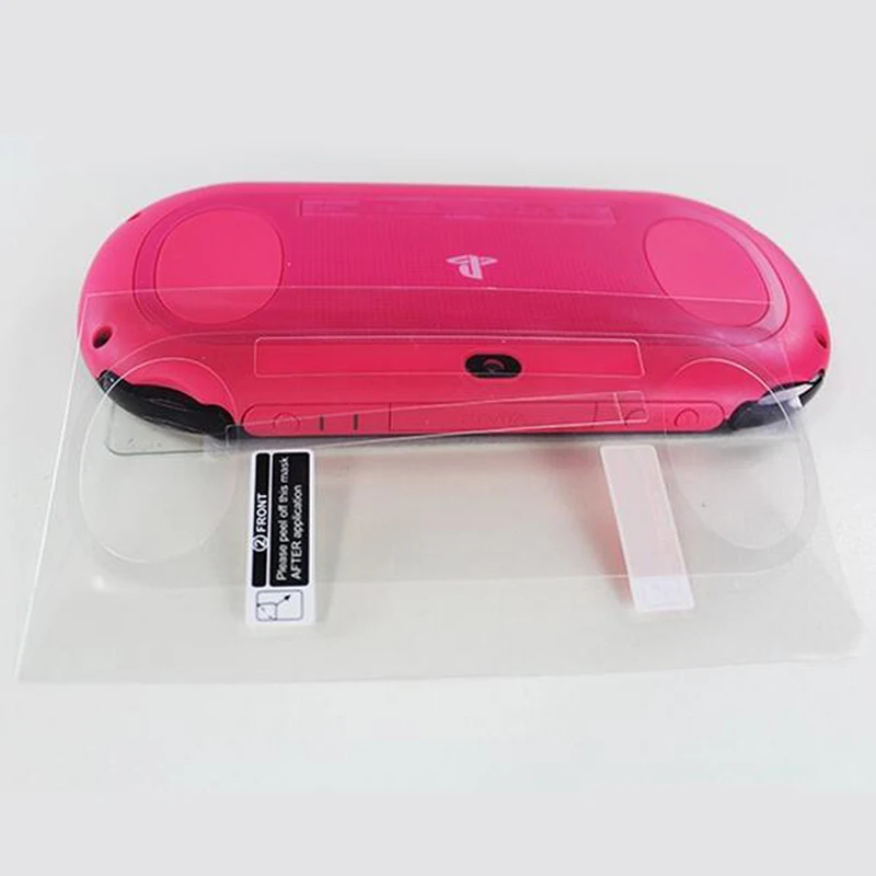 Protector de pantalla de vidrio templado frontal + parte trasera transparente, película protectora para Sony PlayStation Psvita PS Vita PSV 2000