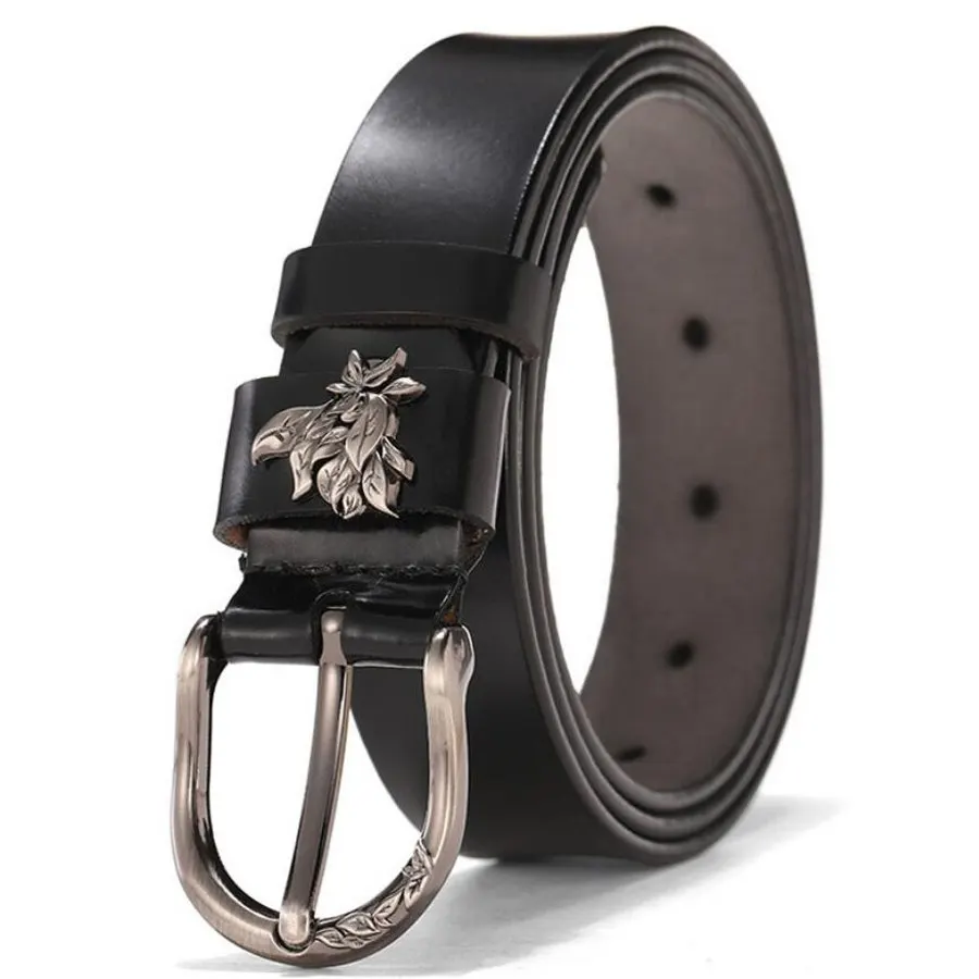 

Women Genuine Leather Belt Female Waistband Genuine Leather Strpe Width:2.8cm,95-110cm Black\Coffee\White Color