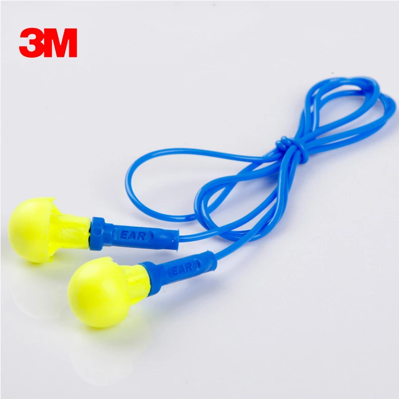 5pairs Authentic 3M 318-1005 Space Foam Soft corded Ear Plugs Anti-noise sleeping Reduction Norope Earplugs Protective earmuffs