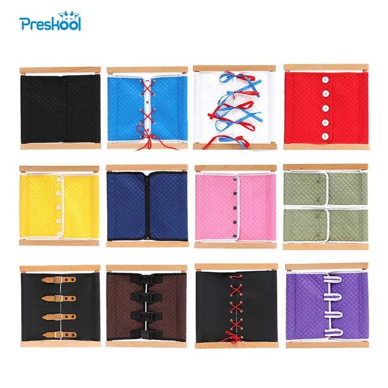 

Preskool Baby Toy For Children Montessori New Removable Dressing Frame Wood Toys Early Educational Teaching Aids