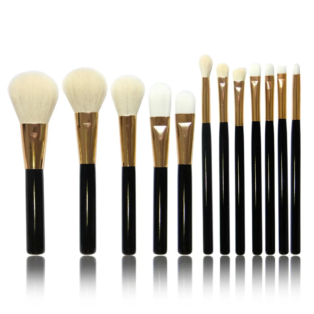 Professionale compone le spazzole set eye shadow brush foundation fard  Kabuki super soft pelo di capra per la spazzola di trucco 3 stile  Scegliere