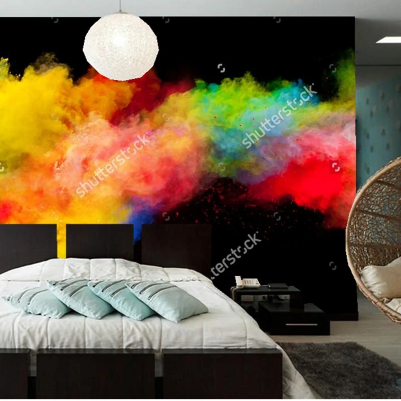 

Color wallpaper,Color dust movement,3D modern murals for the living room bedroom restaurant background wall waterproof wallpaper