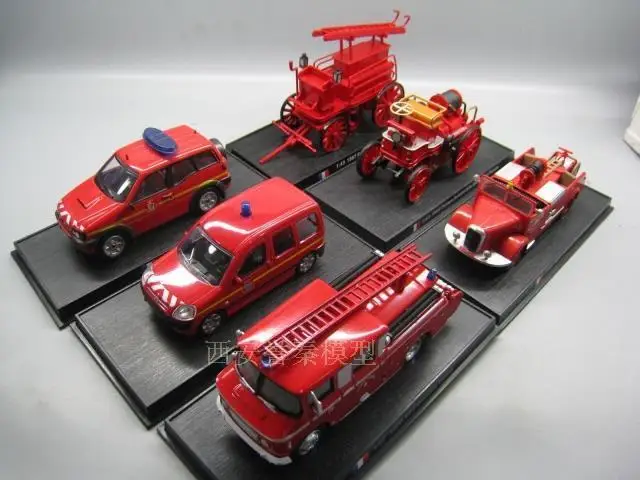 A Variety Of French Fire Truck Series 43 50 57 Ratio Die-cast Metal Static Display Car Model Toys For Children