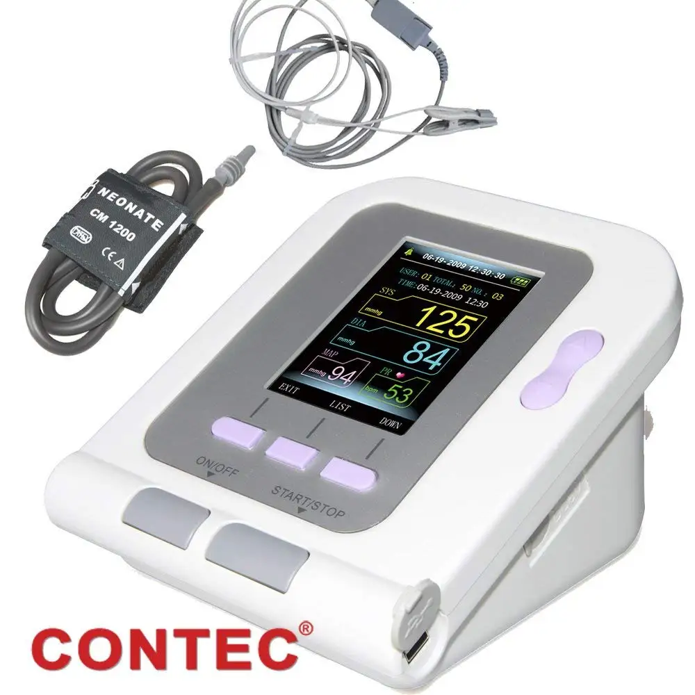 CONTEC08A VET Cat/Dog/Animal/Vet Automatic Blood Pressure Monitor Electronic Sphygmomanometer Tonometer SPO2 Tongue Probe PC