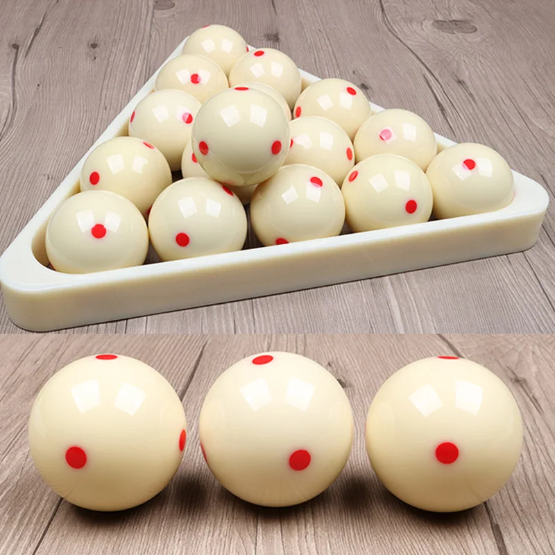 Cue Ball With 6 Red Dots Standard Pool-Billiard White Cue Training Ball White Billiard Ball