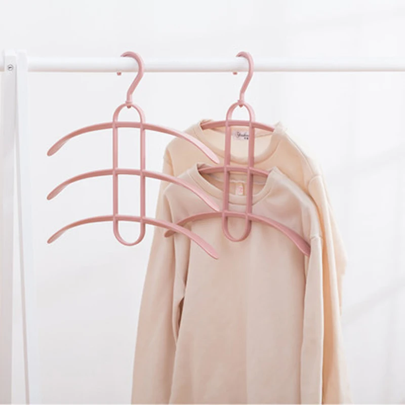 

6 pcs/lot 38cm Multiple Layers Household Clothes Hanger Multifunction Non-trace Antiskid 3 Layers Clothing Rack for Shirt Blouse