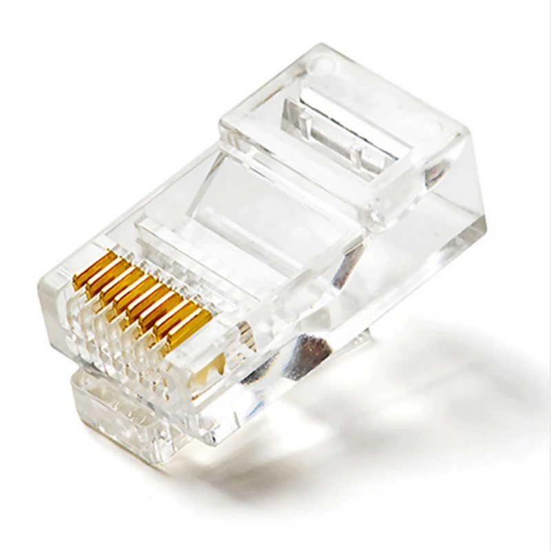 10Pcs/lot RJ45 Network Cable Modular CAT5e Plug  8P8C Crystal head