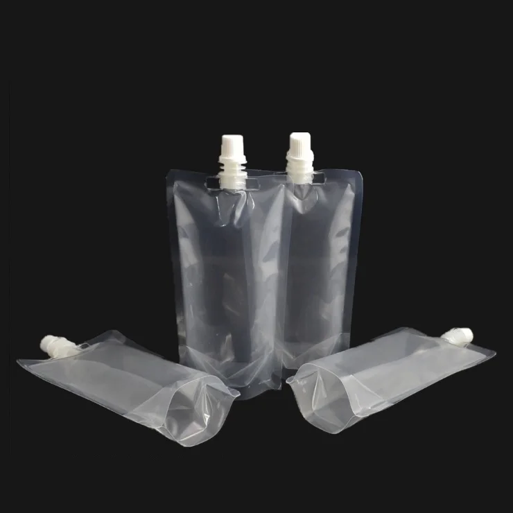 500pcs 250ml Stand-up Plastic Beverage Bag Spout Pouch for Fruit Juice Milk Coffee Liquid Drink Pouch wen6862