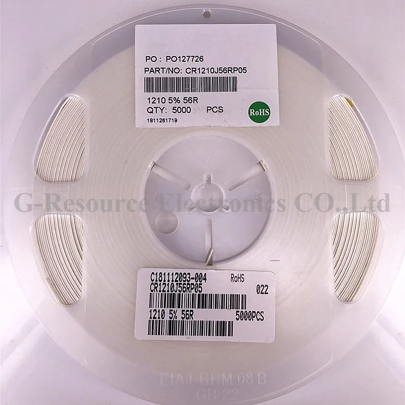 (100 шт.) 1210 5% 56R SMD чиповый резистор с толстой пленкой