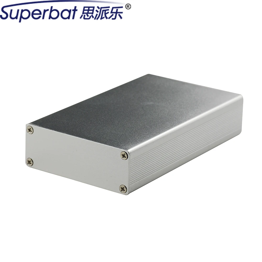Superbat 110*64*24 مللي متر مقذوف PCB صندوق ألومنيوم الضميمة أداة إلكترونية لتقوم بها بنفسك 4.33*2.52 "* 0.94" (طول * عرض * ارتفاع) الأخاديد المدمجة