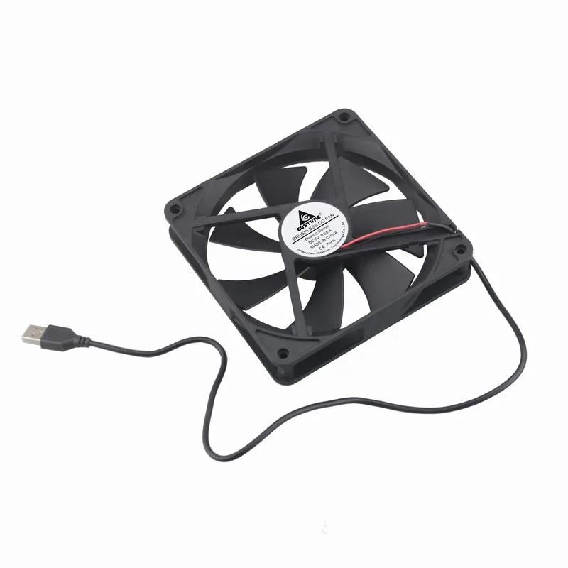 

Gdstime 5Pcs 14cm USB Cooler 140mm x 25mm Cooling Fan DC 5V PC CPU Computer Case Cooler 14025 High Quality 5.5 inch 140x140mm