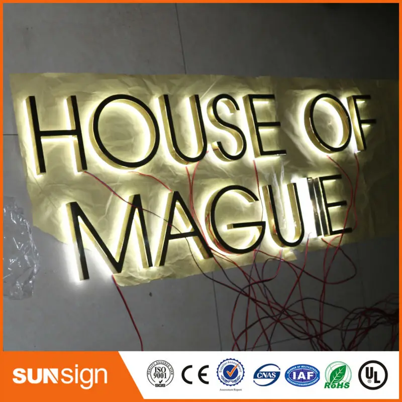 Wholesale channel letter acrylic backlit signs