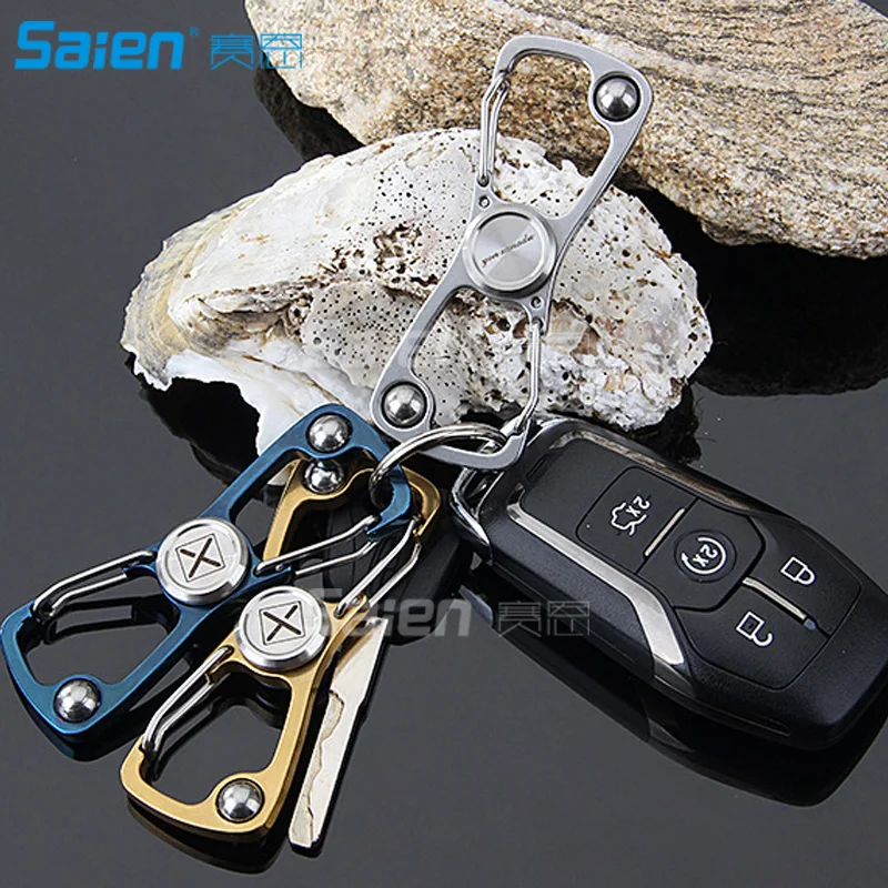 Multifunction Fidget Spinner, Bottle Opener, Key Chain, ID Clip and Carabiner