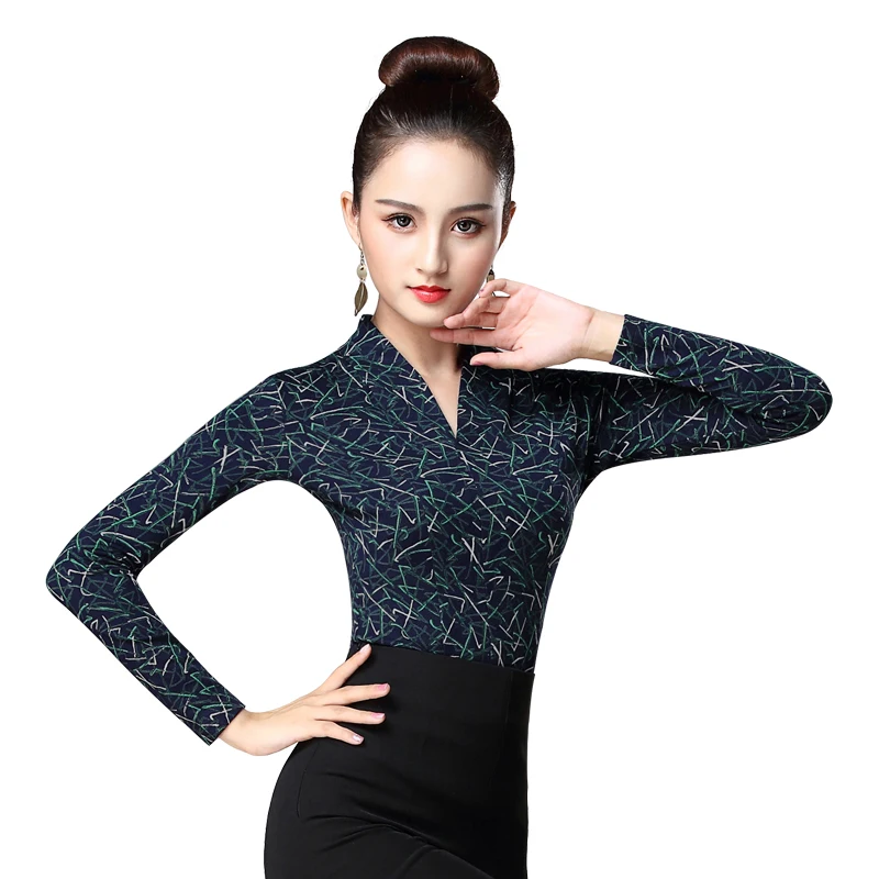 

Latin dance costumse sexy latin dance tops for women latin dancing jacket National Standard Dance wear S-3XL