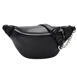 Sac banane monochrome en cuir PU pour femme, sac de voyage Bum, portefeuille de ceinture d'argent de vacances, poudres de téléphone, style chaud, mode féminine