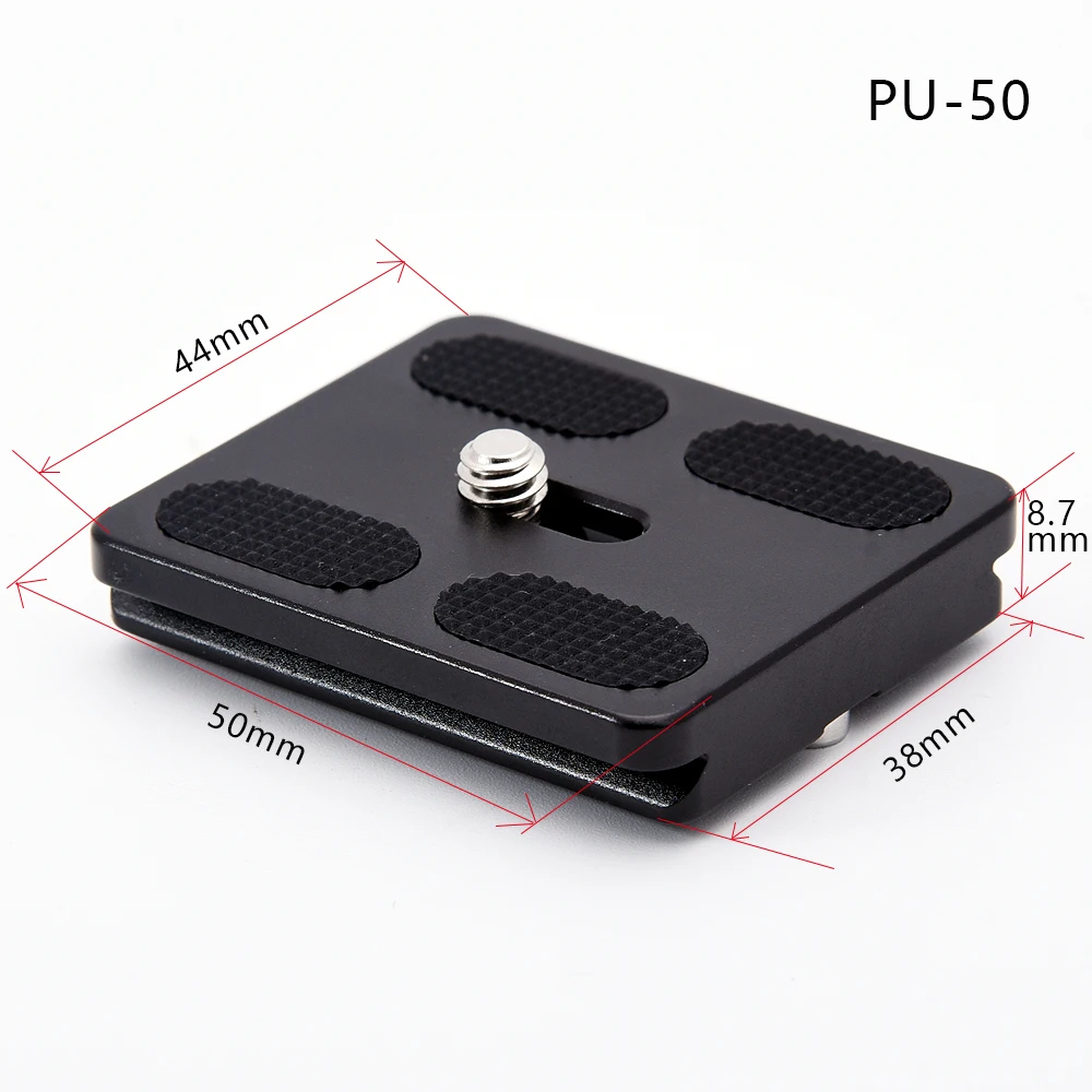 QR-50 PU-50 Clamp Clip Adapter Plate with Gradienter for Quick Release Plate for tripod Ball Head Arca Swiss RRS Wimberley