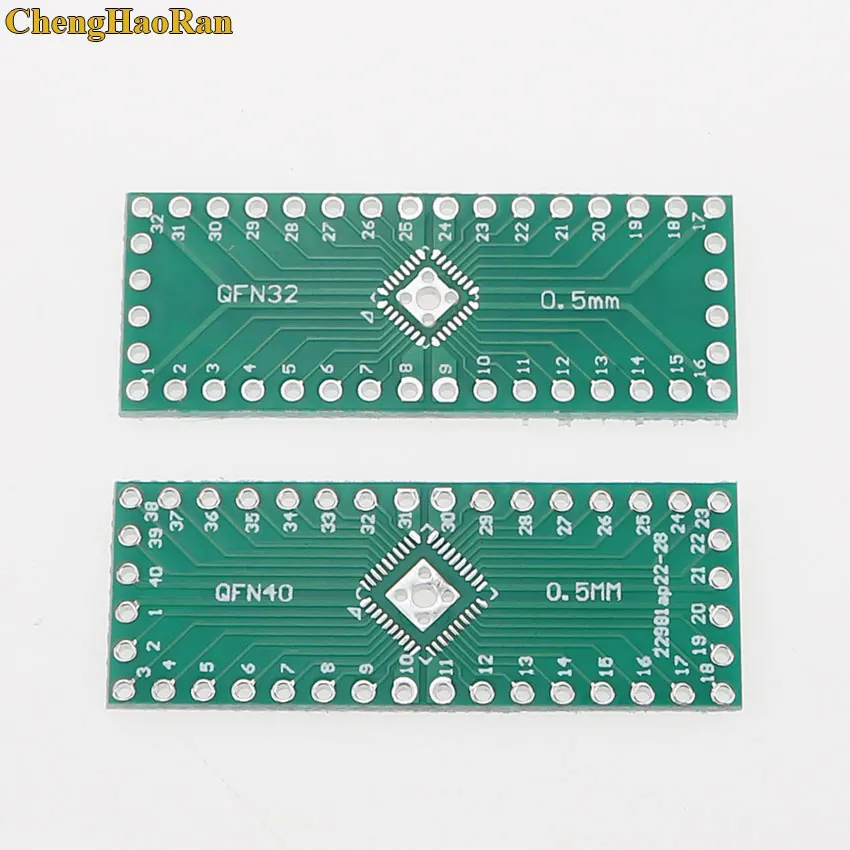 ChengHaoRan 5 PCS QFN32 QFN40 0.5MM adapter Socket Adapter plate PCB Pitch Universal Board