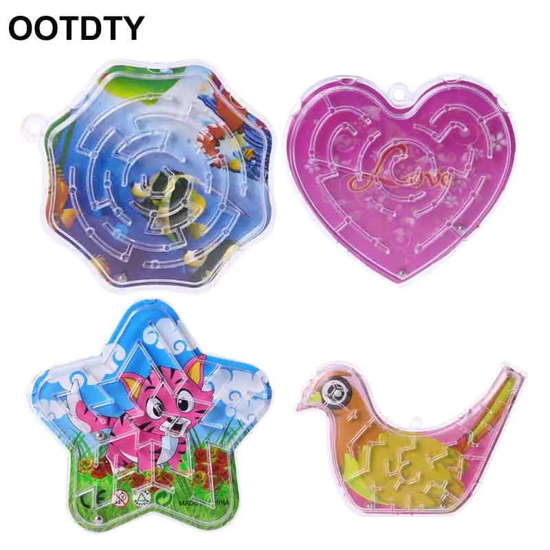 10Pcs Magic Bird Polygon Heart Octagon Puzzle Speed Labyrinth Track Maze Toys For Children Kids Gift