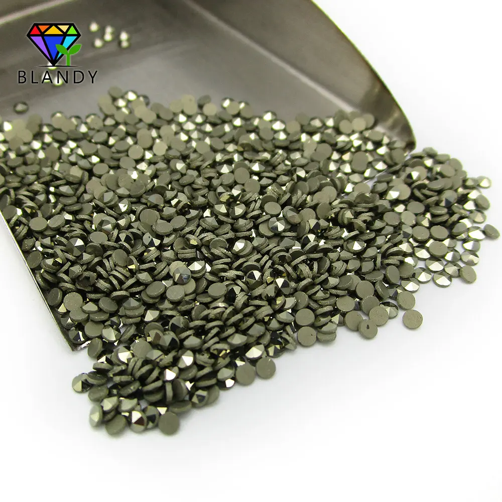 Factory Pirce High Quality 1.0mm-2.0mm Round Cut Flat Back Loose Natural Marcasite Stone For DIY Jewelry