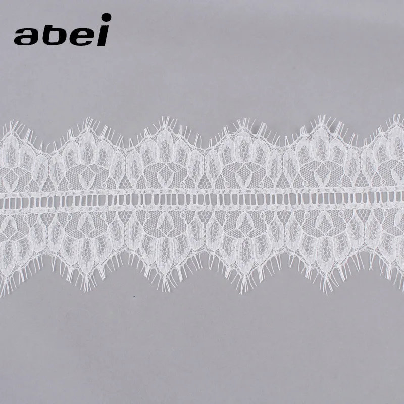 3yards/lot 11cm embroidered mesh Black Eyelash Lace Fabric Trims Handmade Garment Accessories DIY Lace Trims