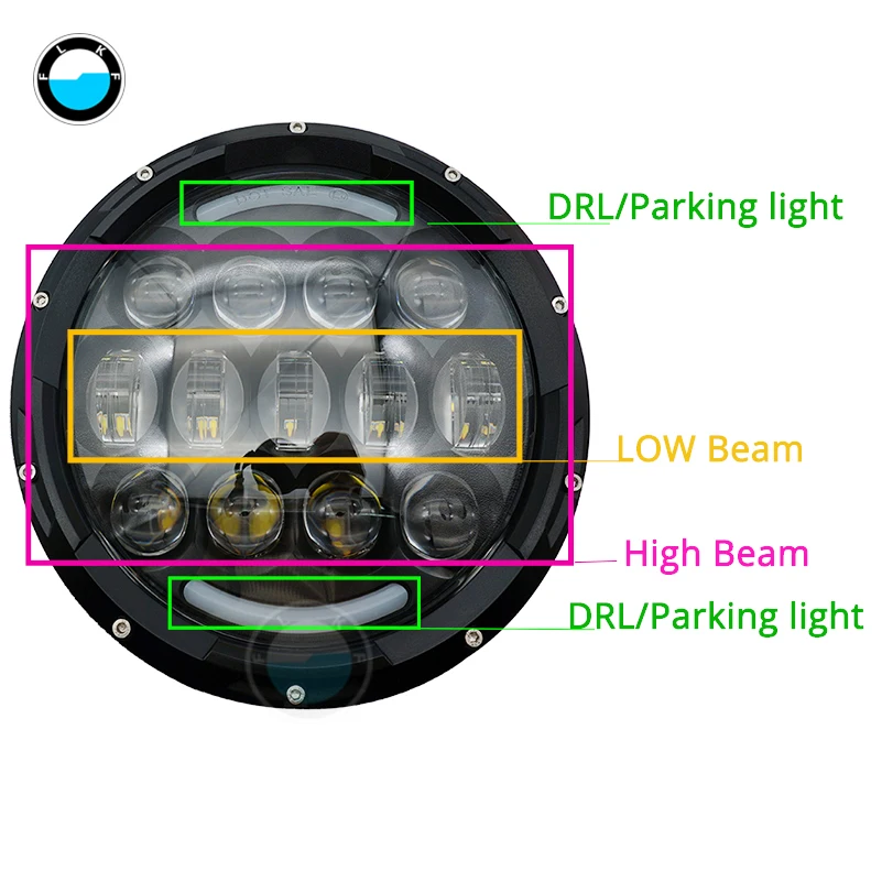 7 inch LED Headlights For Kenworth T2000 T-2000 1998-2010 Tractor Trailer Truck Lamps 7\