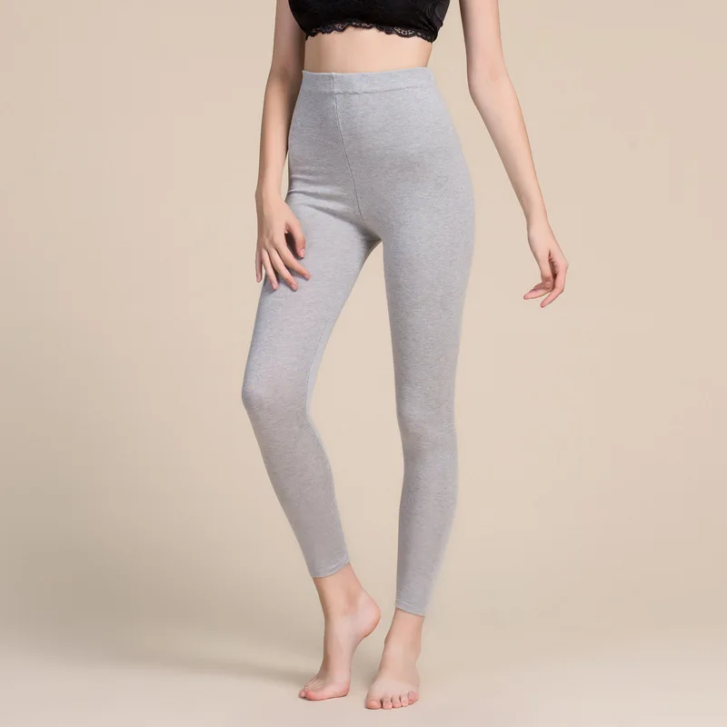 Leggings femininos 80% seda 15% cashmere 5% elastano sólido magro leggings calças de fundo comprimento total 2021 outono inverno novo preto cinza