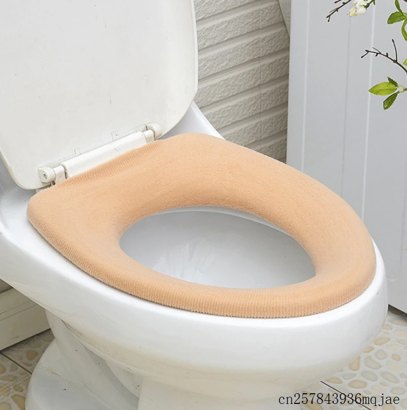 

100pcs O-Type Toilet Seat Cover Soft Comfortable Toilet Mat Washable Pads Bathroom Warmer Cloth