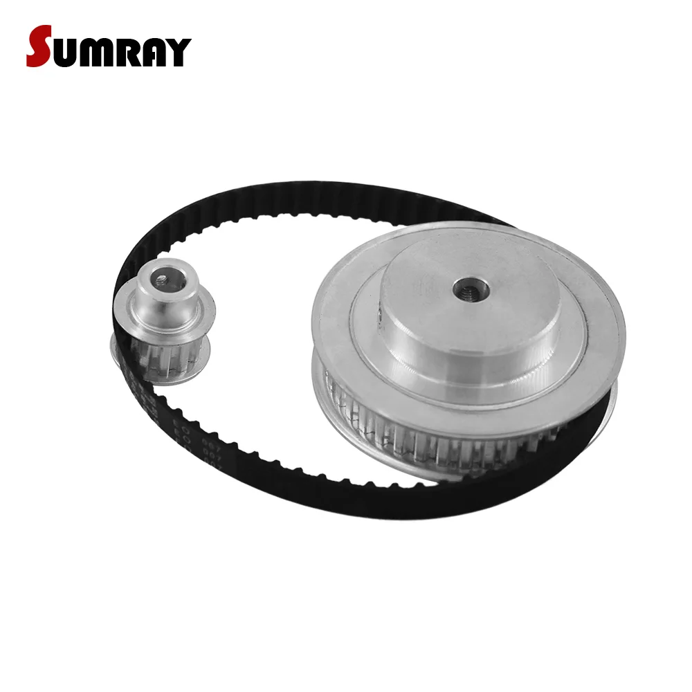 XL Type Gear Belt Pulley Set XL 10T 40T Reduction 1:4 11mm Width Tooth Belt Pulley Kit 130XL Rubber Belt for Laser Machine