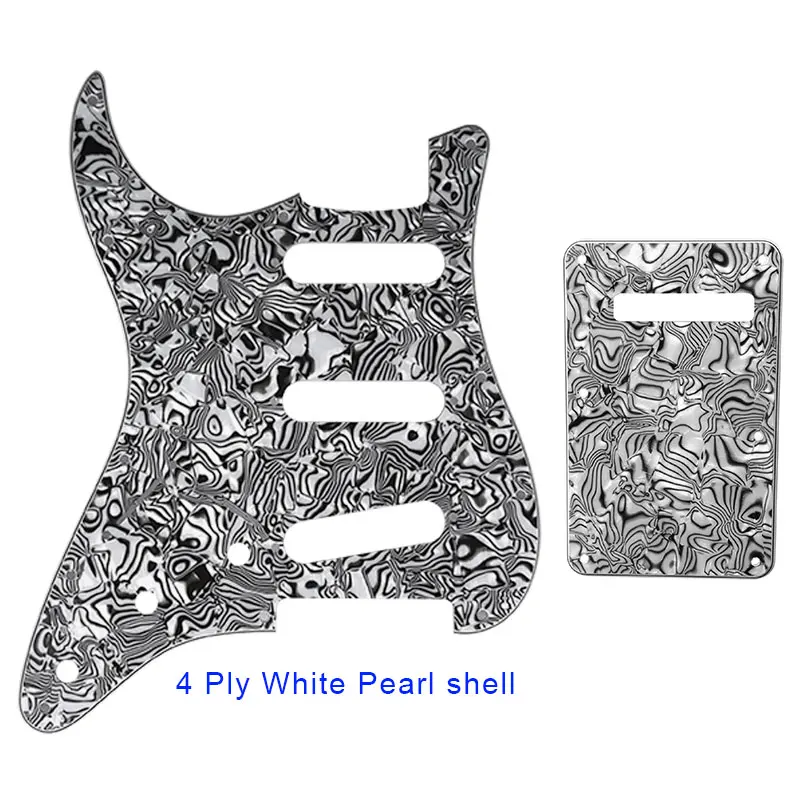 Fei Man Custom - Left Handed Custom Guitar Pickguard With Back Plate Suit For USA Fender Strat Standard SSS ST Scratch Plate