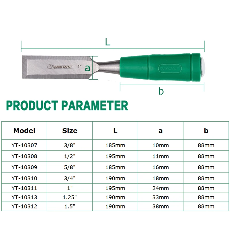 1pc Wood Carving Flat Chisel 3/8