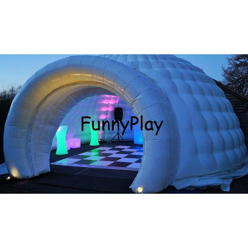 inflatable igloo air dome tent event buildings for party,inflatable snow igloo tent with led lighting,inflatable promotion tent