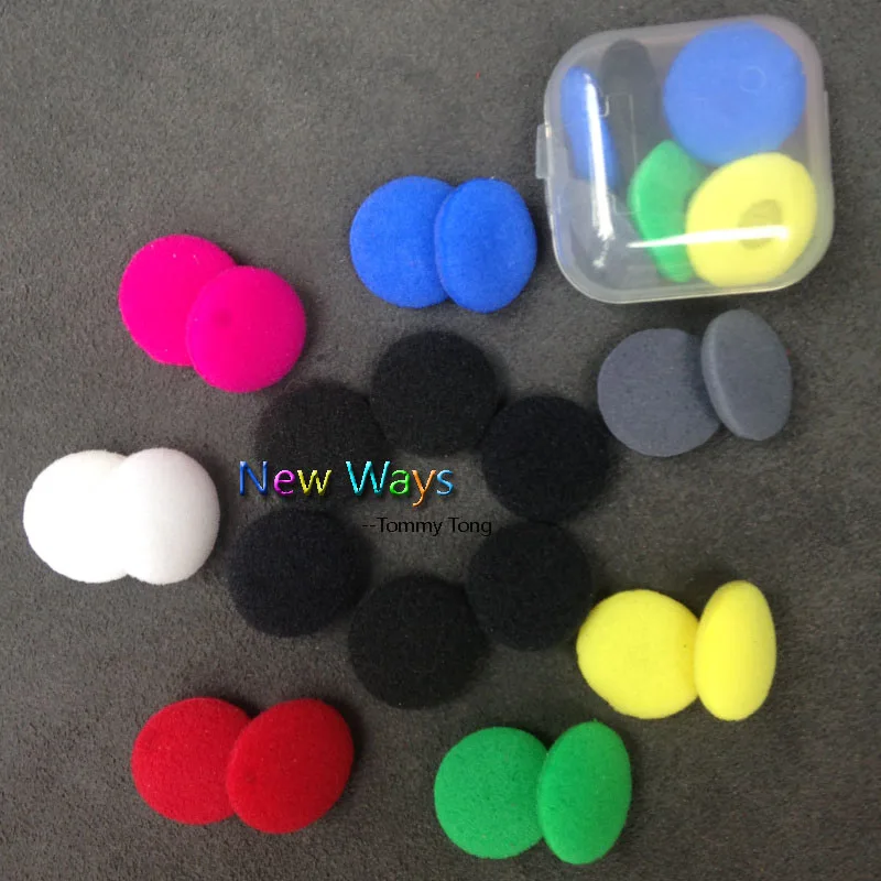200pcs/100pairs foam ear pads for headphones sponge headphone replacement earphones earpads earphone covers ear cups 18mm caps