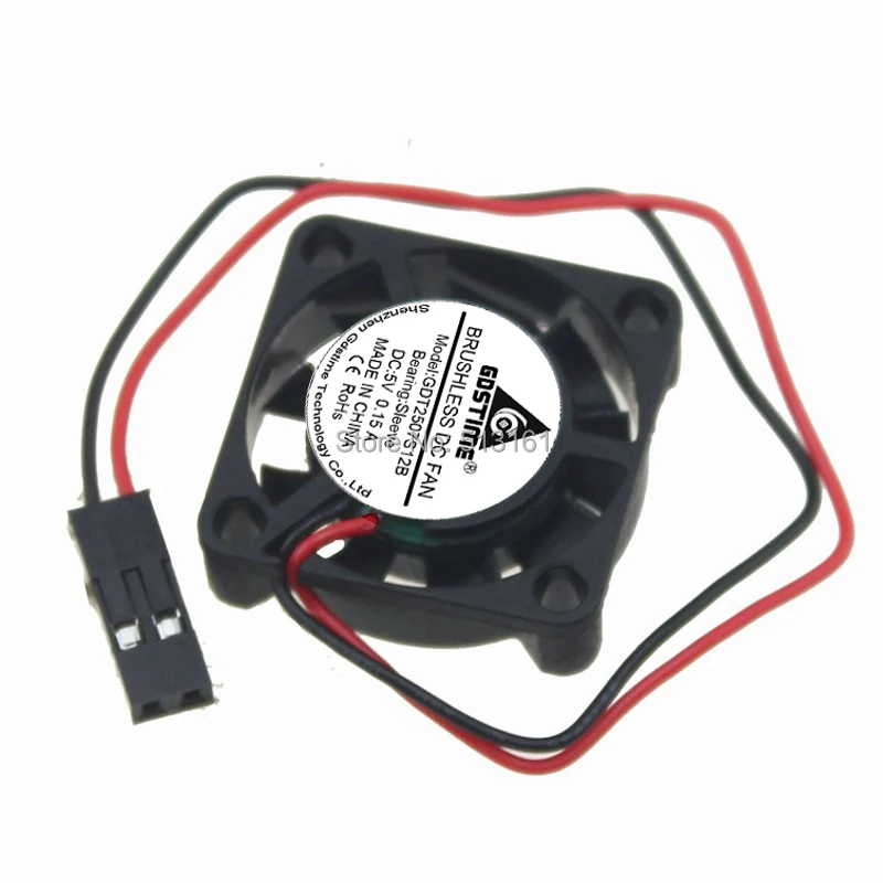 Бесщеточный мини-вентилятор постоянного тока 25x25x7 мм 25 мм 2507 5 в Dupont 2 контакта Gdstime