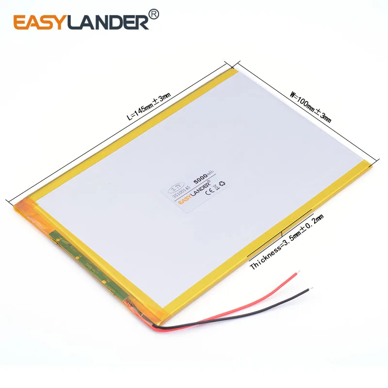 3.7v 5000mAH 35100145 bateria de iões de lítio polímero bateria Li-ion para tablet pc 9.7 polegada 10.1 polegada speaker portátil de telefone celular