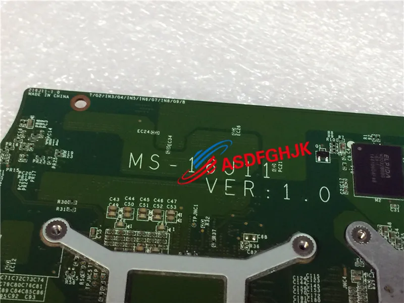 Original ms-16j11 ms-17911 for MSI GE72 GE62 LAPTOP MOTHERBOARD WITH I5-4210HQ and gtx965m  Test OK Free Shipping