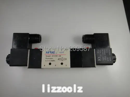 

4V230C-08 DC 12V 3 Position 5 Way Air Solenoid Valve