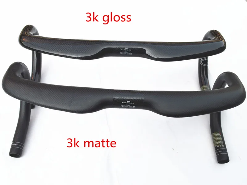

new full carbon fiber road bike bar Bicycle Handlebar cycling parts inner routing 3k finish 31.8*400/420/440mm