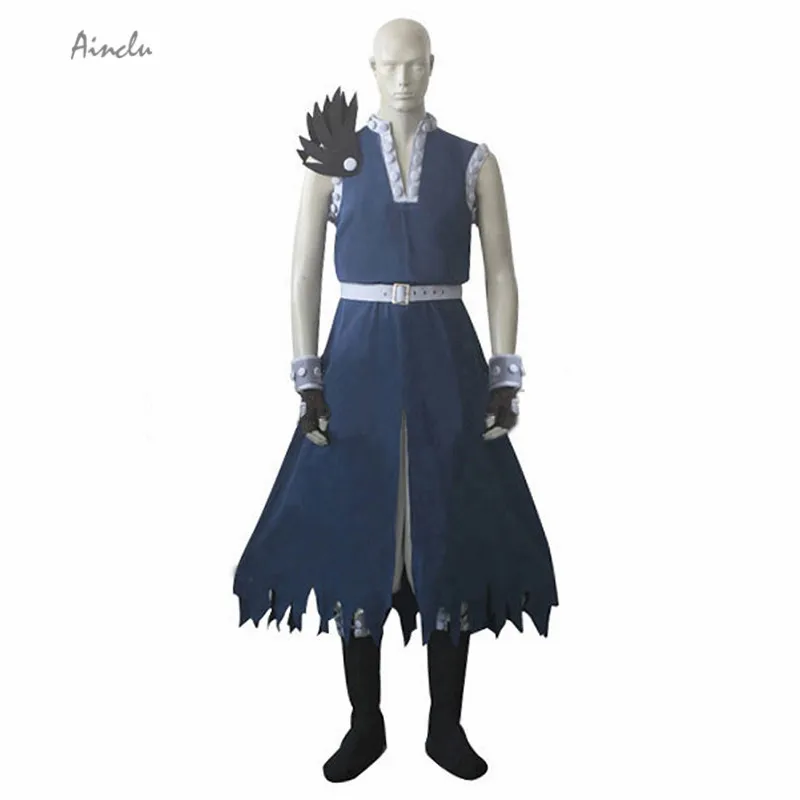 Ainclu Blue Fairy Tail Dragon Slayer Gajeel Redfox Cosplay Costume Anime Costume For Halloween Tailor-made/Customize