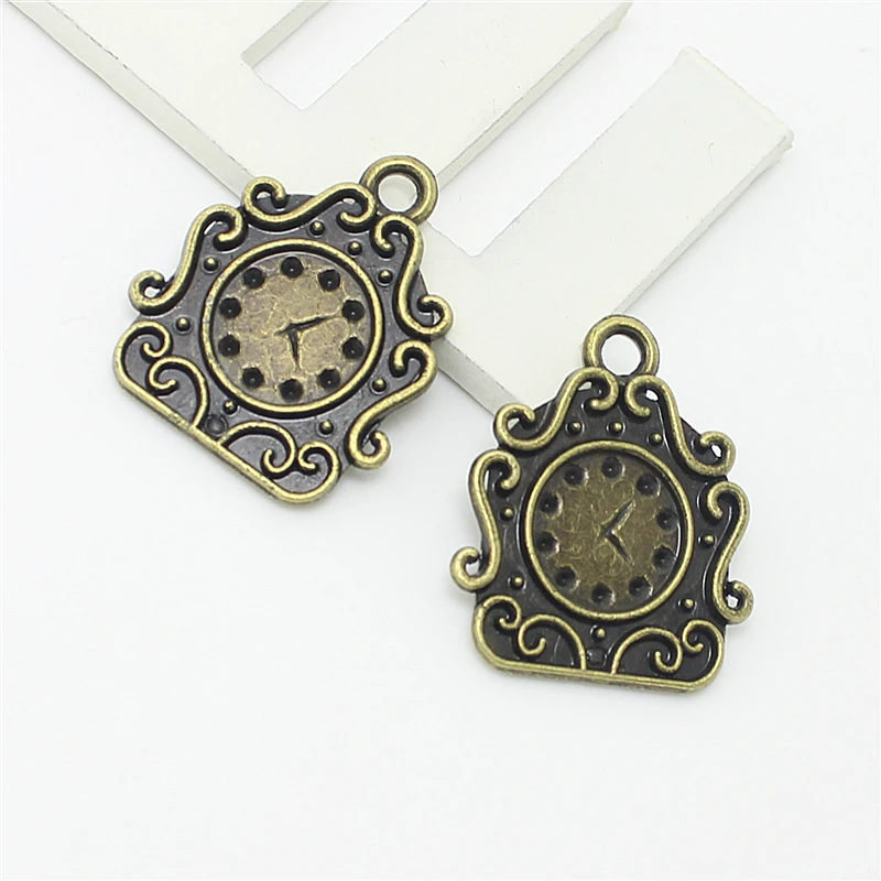 

Sweet Bell 20pcs/lot 24*29mm Antique bronze house Clock Charms Zinc Alloy Pendants Fit Jewelry Making D1158