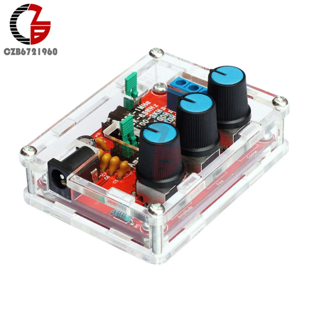 XR2206 Function Signal Generator DIY Kit Sine Triangle Square Wave Function Generator with Acrylic Protect Case