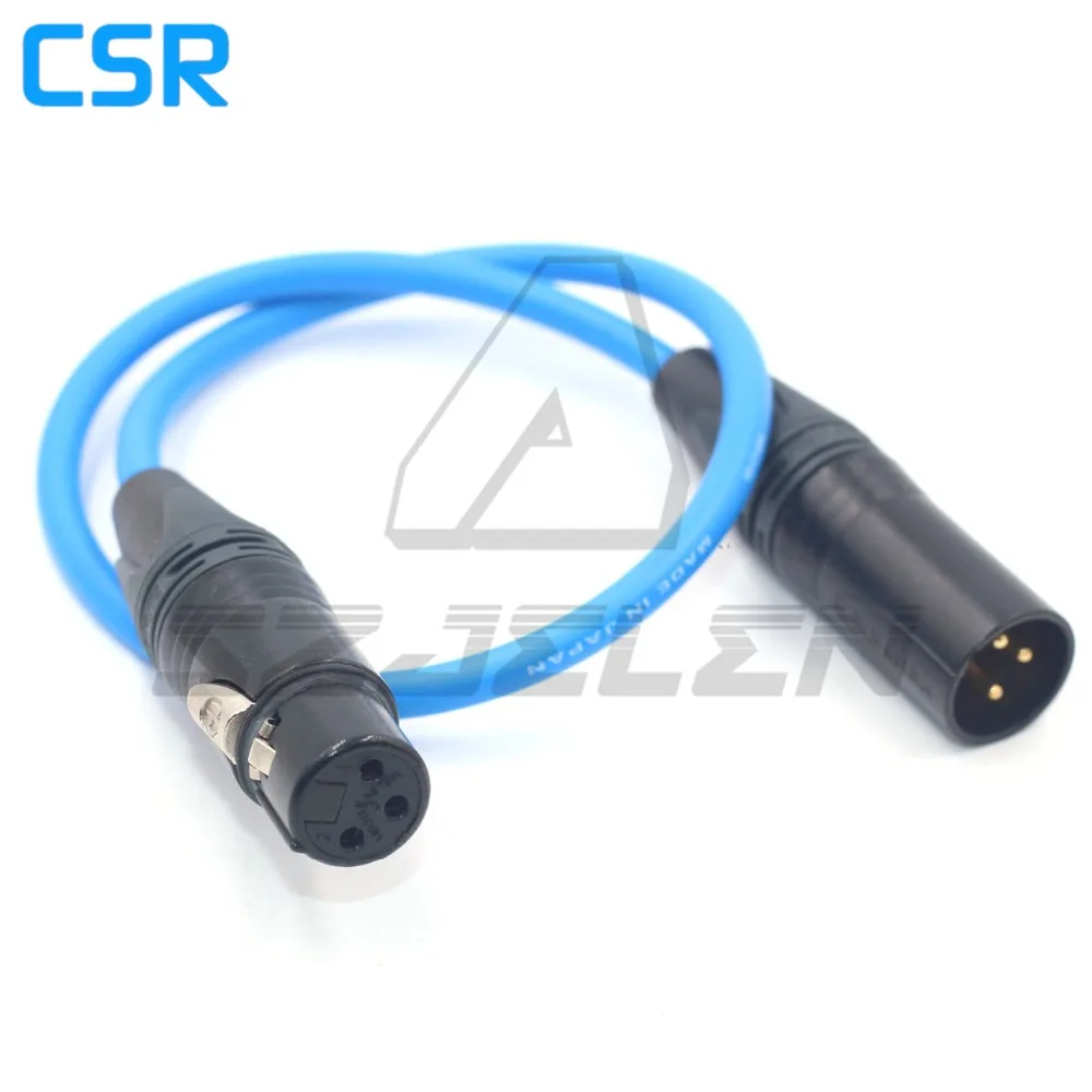 

XLR 3pin male to XLR 3pin female for Camera audio delay line, XLR 3-pin male and female Canare audio cable