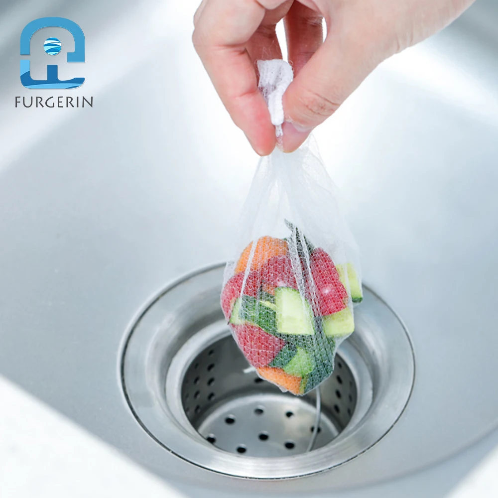 FURGERIN-Kitchen Sink Filter, Mesh Bag, Tub Hair Catcher, Shower Floor Drains, Drain Filter, Bathroom Accessories, 100Pcs