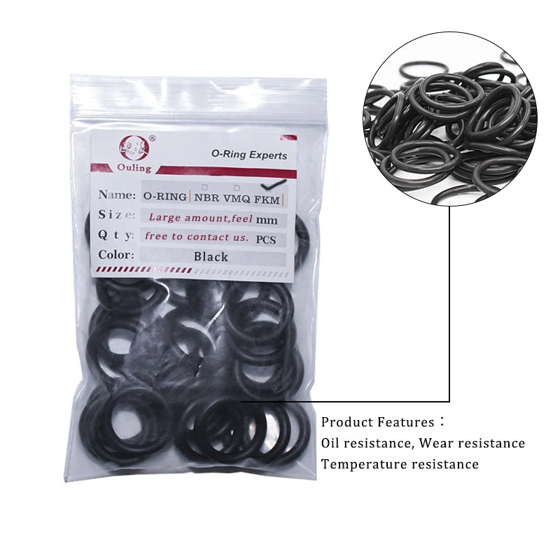 10PCS  Fluorine rubber Ring Black FKM O ring Seal OD5/6/7/8/9/10/11/12*2mm Thickness Rubber O-Ring Seal Oil Ring Gaskets Washer