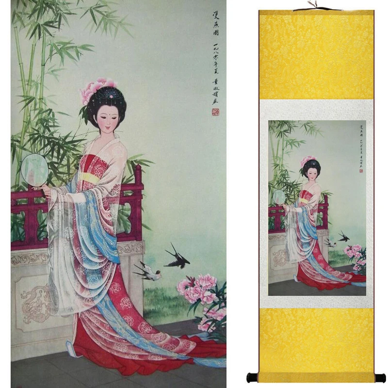 

Pretty girl painting Chinese Art Painting Home Office Decoration Chinese painting art figure painting 20190723015