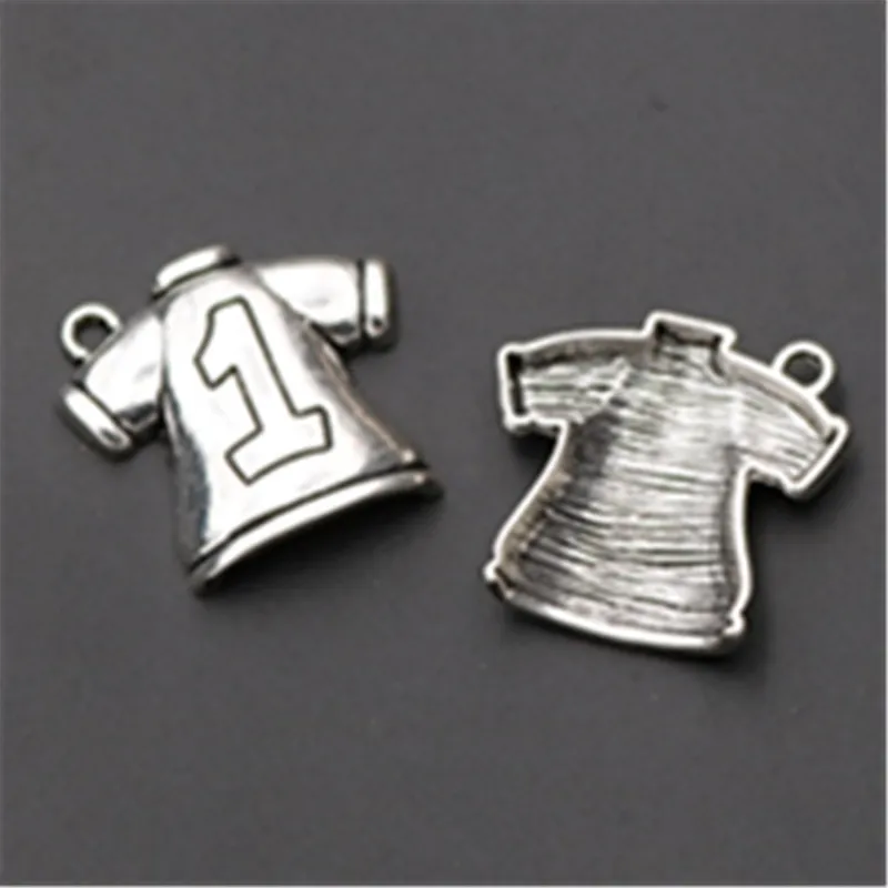 WKOUD 6pcs Silver Color goalkeepers *1* Shirt Glamour Alloy Pendants For Necklace Bracelets DIY Metal Jewelry Handmade A951