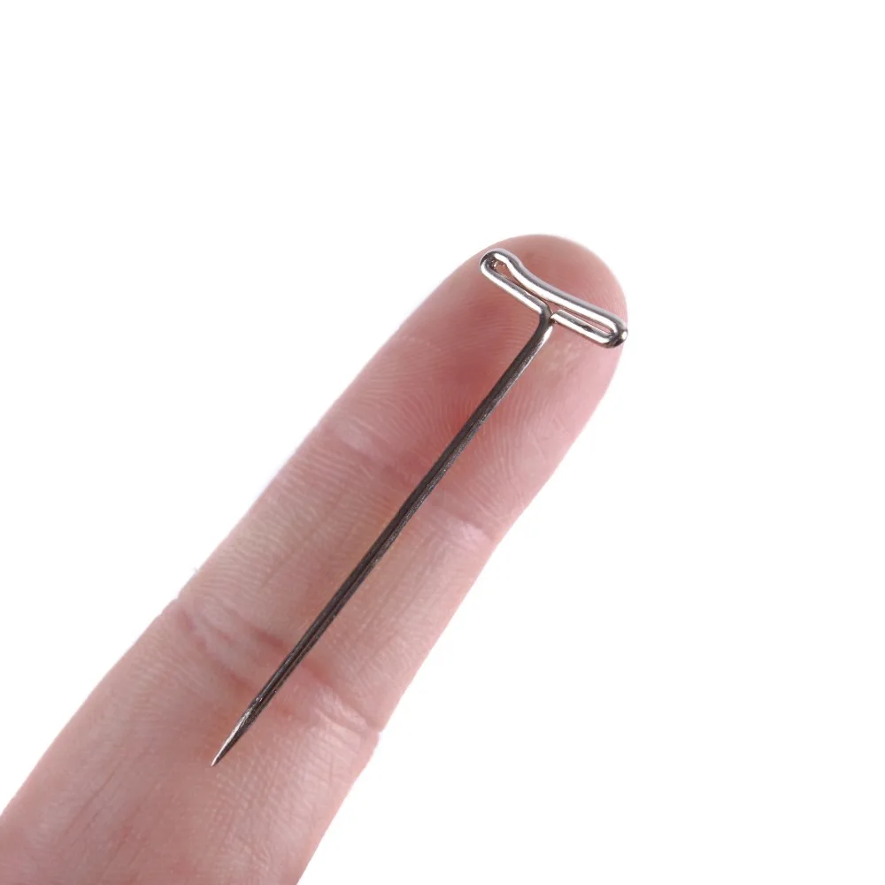 100pcs T-PINS (45mm) For Wig On Foam Head Style T Pin Needle Mannequin Head Type Sewing Hair Salon