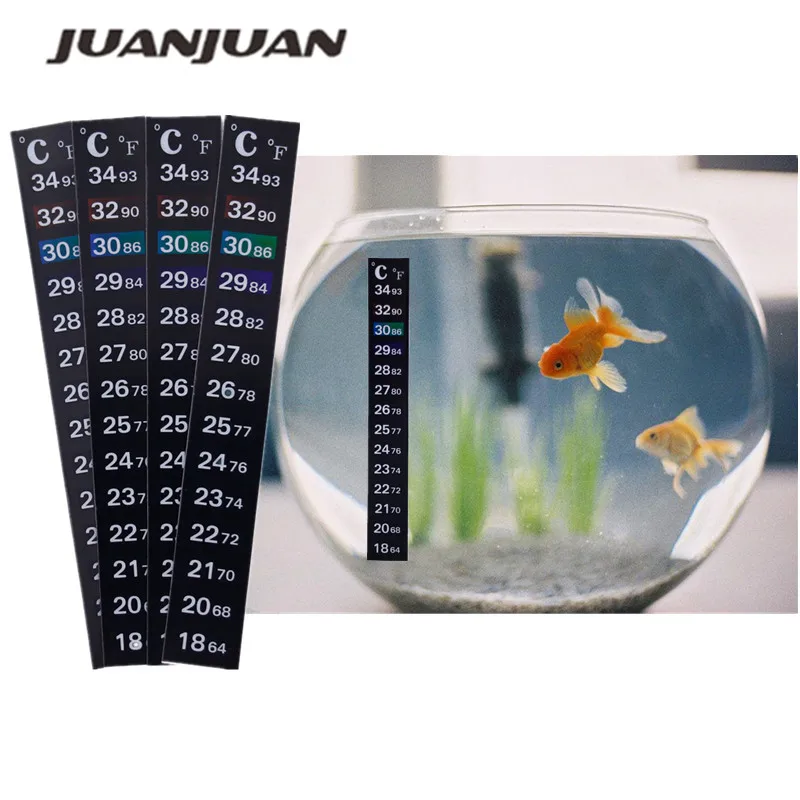 1/2/3/5pcs /lot stick-on digital aquarium Fish Tank  fridge Thermometer Sticker Temperature temp measurement  stickers 20%