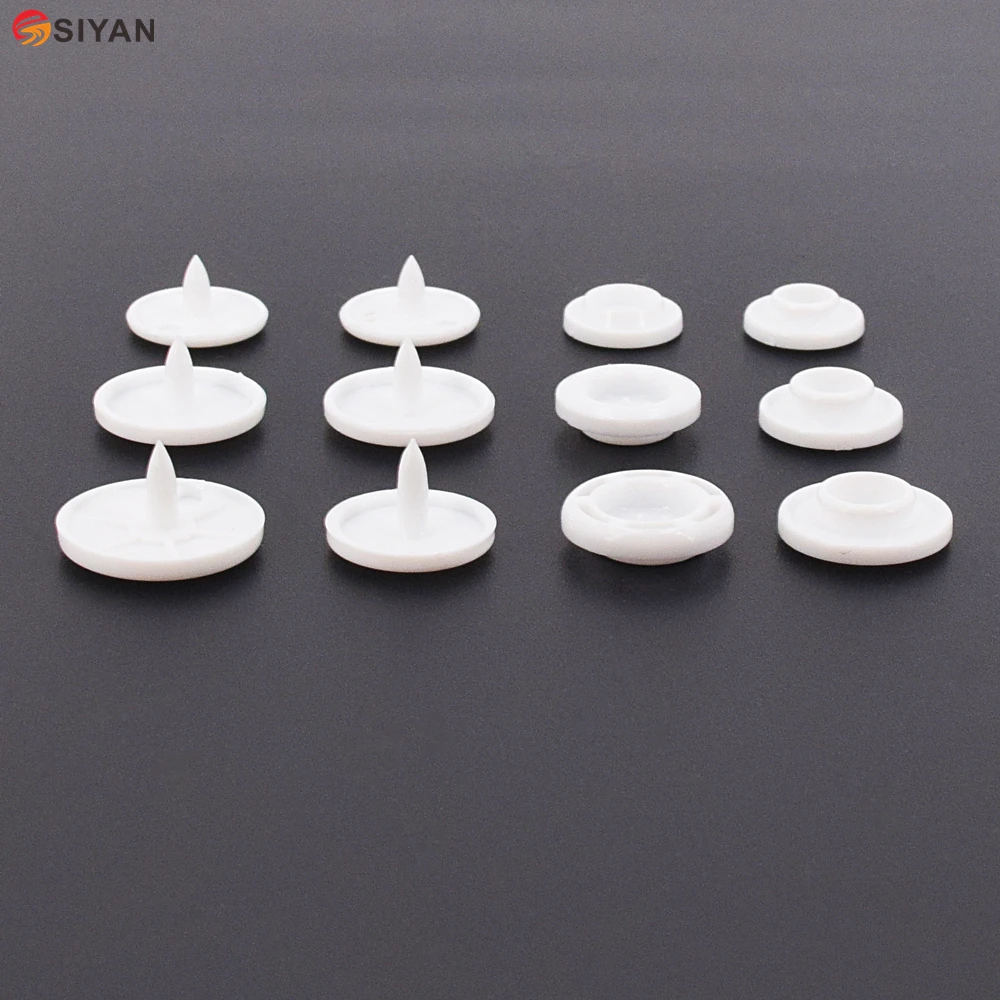 100 Sets KAM T3 T5 T8 Round Plastic Snaps Button Fasteners Quilt Cover Sheet Button Garment Accessories For Baby Clothes Clips